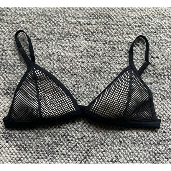 TRIANGL Black Mesh Ollie Bikini Top - Medium - Picture 3 of 7